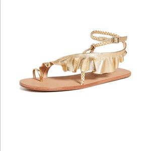New Ulla Johnson Daria gold sandal